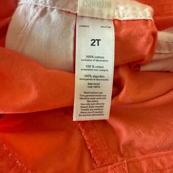 Oshkosh Orange Short Overalls Boys' 2T - Picture 14 of 14